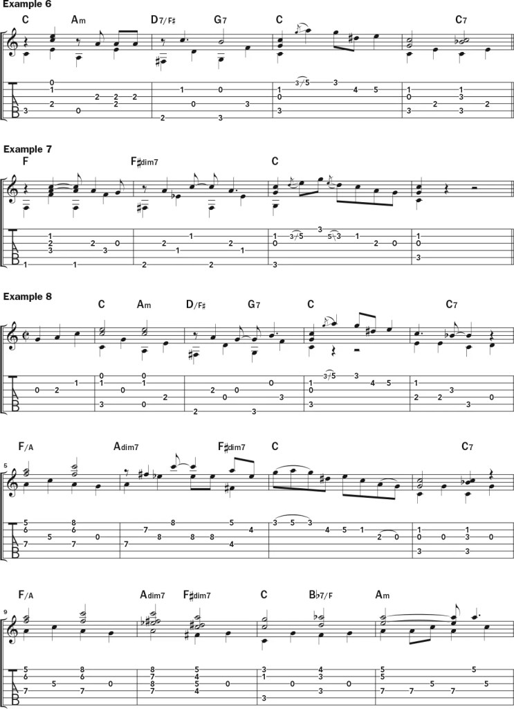 Create Guitar Accompaniments and Solos for Traditional Songs with Happy Traum guitar lesson music notation sheet 2